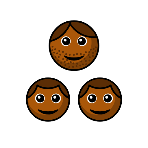 Family - Man: Medium-Dark Skin Tone, Boy: Medium-Dark Skin Tone, Boy: Medium-Dark Skin Tone Family - Man: Medium-Dark Skin Tone, Boy: Medium-Dark Skin Tone, Boy: Medium-Dark Skin Tone