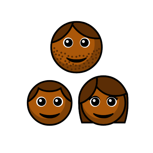 Family - Man: Medium-Dark Skin Tone, Boy: Medium-Dark Skin Tone, Girl: Medium-Dark Skin Tone Family - Man: Medium-Dark Skin Tone, Boy: Medium-Dark Skin Tone, Girl: Medium-Dark Skin Tone