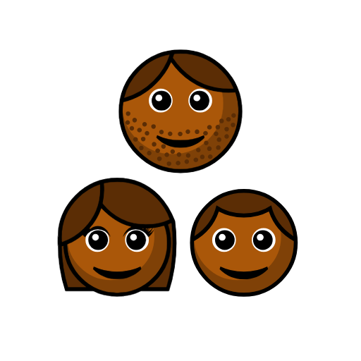 Family - Man: Medium-Dark Skin Tone, Girl: Medium-Dark Skin Tone, Boy: Medium-Dark Skin Tone Family - Man: Medium-Dark Skin Tone, Girl: Medium-Dark Skin Tone, Boy: Medium-Dark Skin Tone