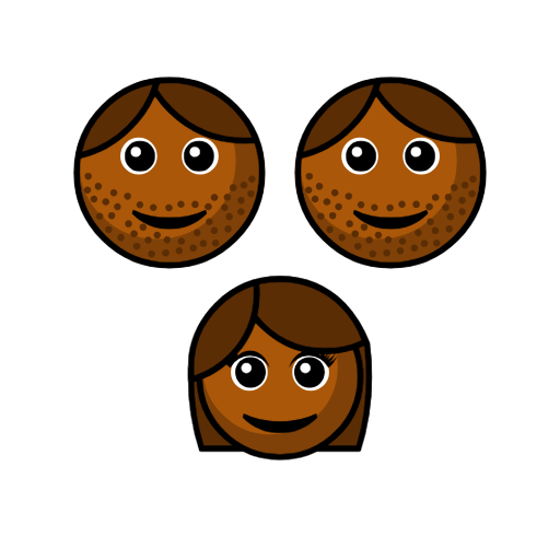 Family - Man: Medium-Dark Skin Tone, Man: Medium-Dark Skin Tone, Girl: Medium-Dark Skin Tone Family - Man: Medium-Dark Skin Tone, Man: Medium-Dark Skin Tone, Girl: Medium-Dark Skin Tone