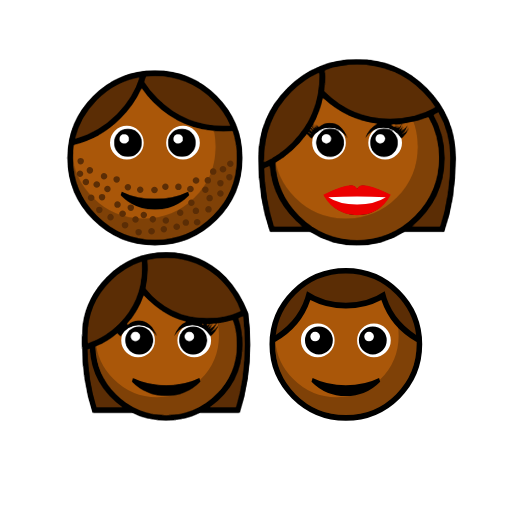 Family - Man: Medium-Dark Skin Tone, Woman: Medium-Dark Skin Tone, Girl: Medium-Dark Skin Tone, Boy: Medium-Dark Skin Tone Family - Man: Medium-Dark Skin Tone, Woman: Medium-Dark Skin Tone, Girl: Medium-Dark Skin Tone, Boy: Medium-Dark Skin Tone