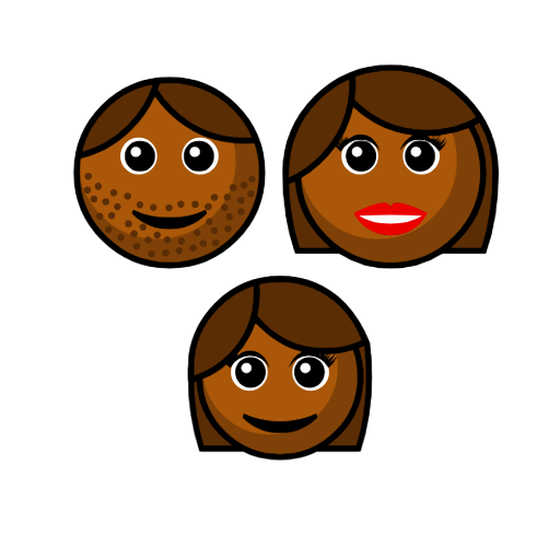 Family - Man: Medium-Dark Skin Tone, Woman: Medium-Dark Skin Tone, Girl: Medium-Dark Skin Tone Family - Man: Medium-Dark Skin Tone, Woman: Medium-Dark Skin Tone, Girl: Medium-Dark Skin Tone