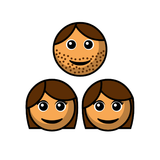 Family - Man: Medium Skin Tone, Girl: Medium Skin Tone, Girl: Medium Skin Tone Family - Man: Medium Skin Tone, Girl: Medium Skin Tone, Girl: Medium Skin Tone