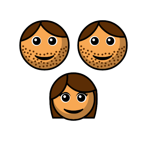Family - Man: Medium Skin Tone, Man: Medium Skin Tone, Girl: Medium Skin Tone Family - Man: Medium Skin Tone, Man: Medium Skin Tone, Girl: Medium Skin Tone