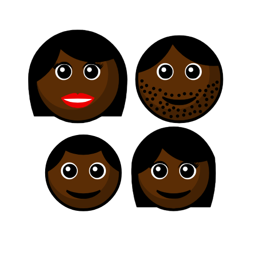 Family - Woman: Dark Skin Tone, Man: Dark Skin Tone, Boy: Dark Skin Tone, Girl: Dark Skin Tone Family - Woman: Dark Skin Tone, Man: Dark Skin Tone, Boy: Dark Skin Tone, Girl: Dark Skin Tone