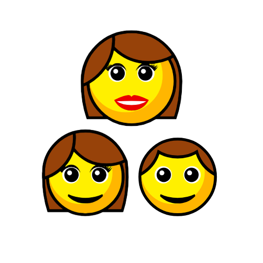 Family: Woman, Girl, Boy Family: Woman, Girl, Boy