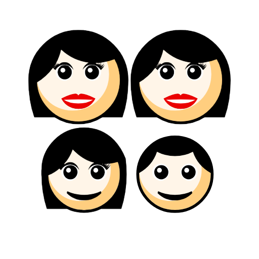 Family - Woman: Light Skin Tone, Woman: Light Skin Tone, Girl: Light Skin Tone, Boy: Light Skin Tone Family - Woman: Light Skin Tone, Woman: Light Skin Tone, Girl: Light Skin Tone, Boy: Light Skin Tone