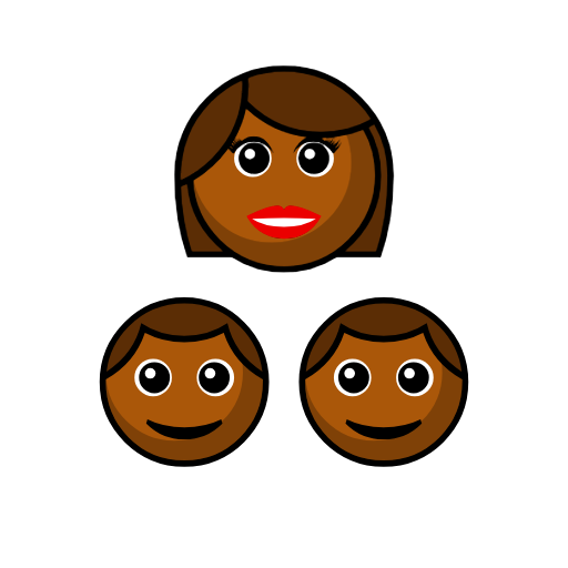 Family - Woman: Medium-Dark Skin Tone, Boy: Medium-Dark Skin Tone, Boy: Medium-Dark Skin Tone Family - Woman: Medium-Dark Skin Tone, Boy: Medium-Dark Skin Tone, Boy: Medium-Dark Skin Tone