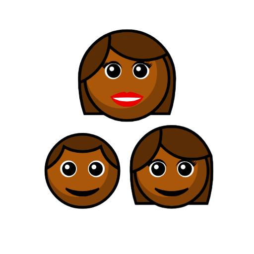 Family - Woman: Medium-Dark Skin Tone, Boy: Medium-Dark Skin Tone, Girl: Medium-Dark Skin Tone Family - Woman: Medium-Dark Skin Tone, Boy: Medium-Dark Skin Tone, Girl: Medium-Dark Skin Tone