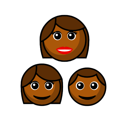 Family - Woman: Medium-Dark Skin Tone, Girl: Medium-Dark Skin Tone, Boy: Medium-Dark Skin Tone Family - Woman: Medium-Dark Skin Tone, Girl: Medium-Dark Skin Tone, Boy: Medium-Dark Skin Tone