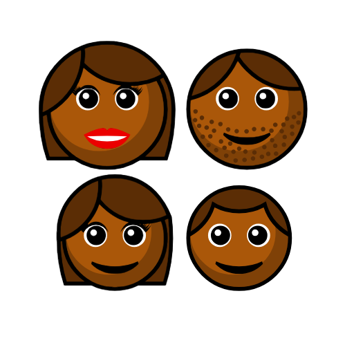 Family - Woman: Medium-Dark Skin Tone, Man: Medium-Dark Skin Tone, Girl: Medium-Dark Skin Tone, Boy: Medium-Dark Skin Tone Family - Woman: Medium-Dark Skin Tone, Man: Medium-Dark Skin Tone, Girl: Medium-Dark Skin Tone, Boy: Medium-Dark Skin Tone