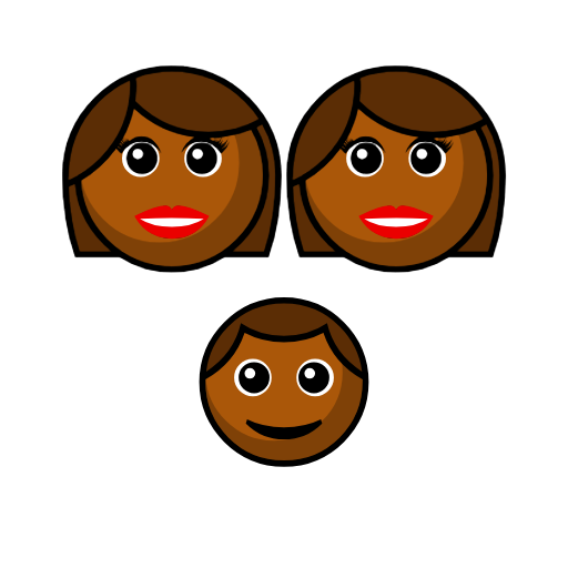 Family - Woman: Medium-Dark Skin Tone, Woman: Medium-Dark Skin Tone, Boy: Medium-Dark Skin Tone Family - Woman: Medium-Dark Skin Tone, Woman: Medium-Dark Skin Tone, Boy: Medium-Dark Skin Tone