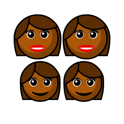 Family - Woman: Medium-Dark Skin Tone, Woman: Medium-Dark Skin Tone, Girl: Medium-Dark Skin Tone, Girl: Medium-Dark Skin Tone Family - Woman: Medium-Dark Skin Tone, Woman: Medium-Dark Skin Tone, Girl: Medium-Dark Skin Tone, Girl: Medium-Dark Skin Tone