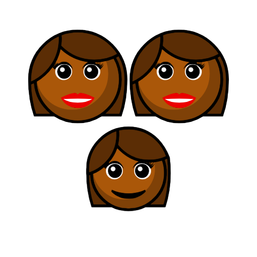 Family - Woman: Medium-Dark Skin Tone, Woman: Medium-Dark Skin Tone, Girl: Medium-Dark Skin Tone Family - Woman: Medium-Dark Skin Tone, Woman: Medium-Dark Skin Tone, Girl: Medium-Dark Skin Tone