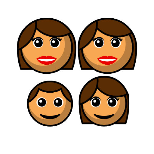 Family - Woman: Medium Skin Tone, Woman: Medium Skin Tone, Boy: Medium Skin Tone, Girl: Medium Skin Tone Family - Woman: Medium Skin Tone, Woman: Medium Skin Tone, Boy: Medium Skin Tone, Girl: Medium Skin Tone