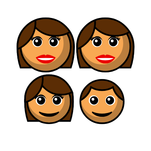 Family - Woman: Medium Skin Tone, Woman: Medium Skin Tone, Girl: Medium Skin Tone, Boy: Medium Skin Tone Family - Woman: Medium Skin Tone, Woman: Medium Skin Tone, Girl: Medium Skin Tone, Boy: Medium Skin Tone