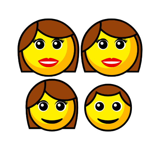 Family: Woman, Woman, Girl, Boy Family: Woman, Woman, Girl, Boy