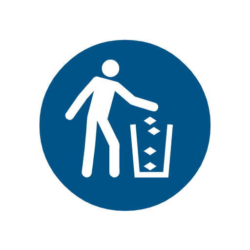 Litter in Bin Sign Litter in Bin Sign
