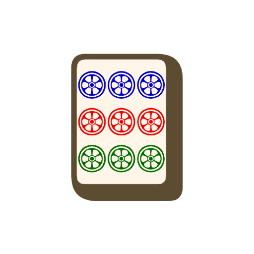 Mahjong Tile Nine of Circles Mahjong Tile Nine of Circles