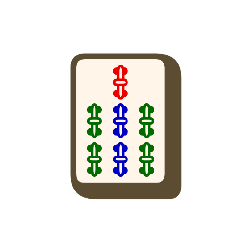 Mahjong Tile Seven of Bamboos Mahjong Tile Seven of Bamboos