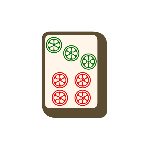 Mahjong Tile Seven of Circles Mahjong Tile Seven of Circles