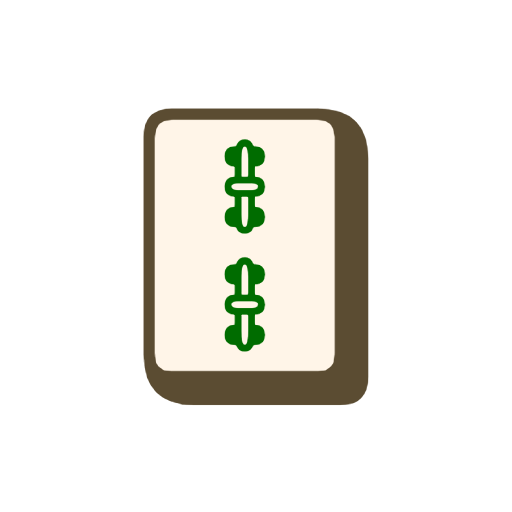 Mahjong Tile Two of Bamboos Mahjong Tile Two of Bamboos