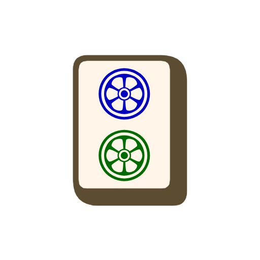 Mahjong Tile Two of Circles Mahjong Tile Two of Circles