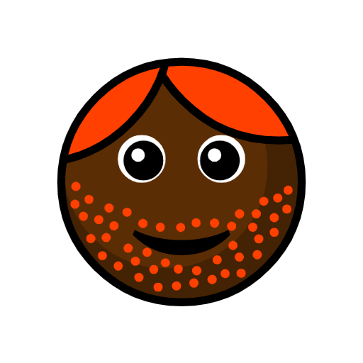 Man: Dark Skin Tone, Red Hair Man: Dark Skin Tone, Red Hair