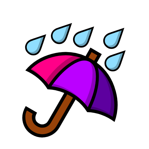 Umbrella with Rain Drops Umbrella with Rain Drops