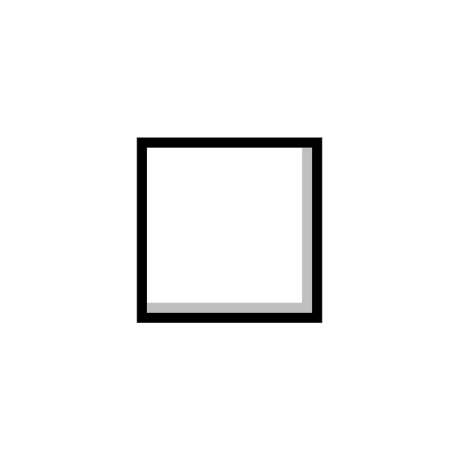 White Medium-Small Square White Medium-Small Square