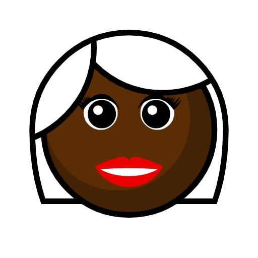 Woman: Dark Skin Tone, White Hair Woman: Dark Skin Tone, White Hair
