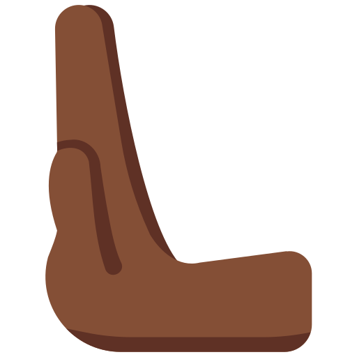 Leftwards Pushing Hand: Dark Skin Tone