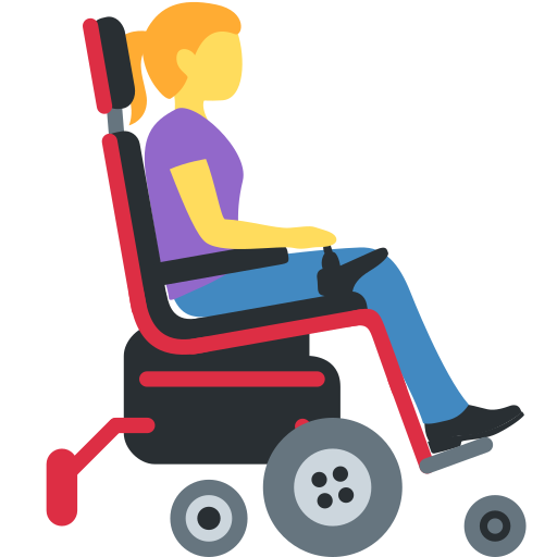 Woman in Motorized Wheelchair Facing Right