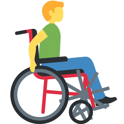 Man in Manual Wheelchair Facing Right Man in Manual Wheelchair Facing Right