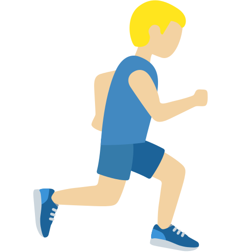 Man Running Facing Right: Medium-Light Skin Tone Man Running Facing Right: Medium-Light Skin Tone