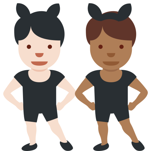Men with Bunny Ears: Light Skin Tone, Medium-Dark Skin Tone Men with Bunny Ears: Light Skin Tone, Medium-Dark Skin Tone