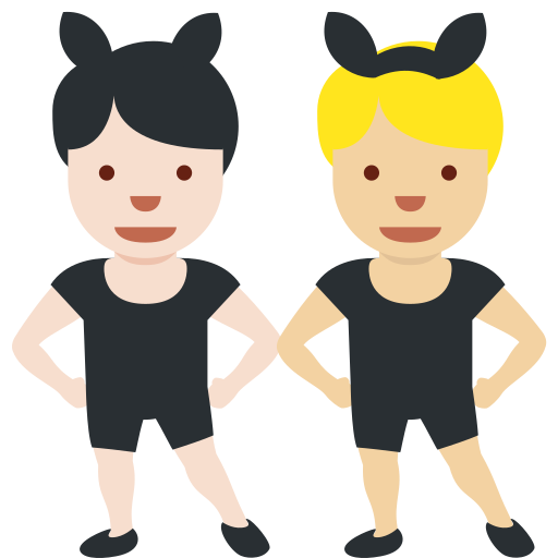 Men with Bunny Ears: Light Skin Tone, Medium-Light Skin Tone Men with Bunny Ears: Light Skin Tone, Medium-Light Skin Tone