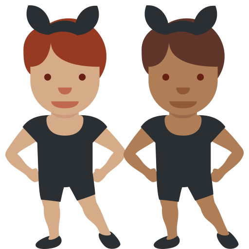 Men with Bunny Ears: Medium Skin Tone, Medium-Dark Skin Tone Men with Bunny Ears: Medium Skin Tone, Medium-Dark Skin Tone