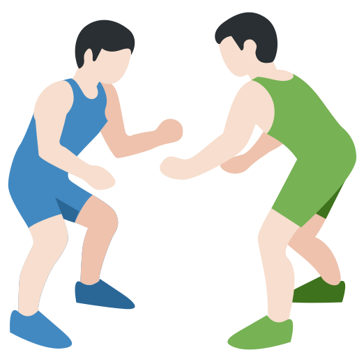 Men Wrestling: Light Skin Tone Men Wrestling: Light Skin Tone