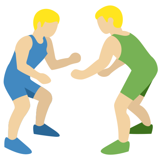 Men Wrestling: Medium-Light Skin Tone Men Wrestling: Medium-Light Skin Tone