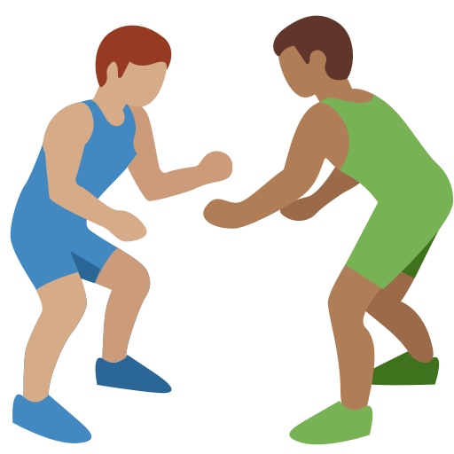 Men Wrestling: Medium Skin Tone, Medium-Dark Skin Tone Men Wrestling: Medium Skin Tone, Medium-Dark Skin Tone
