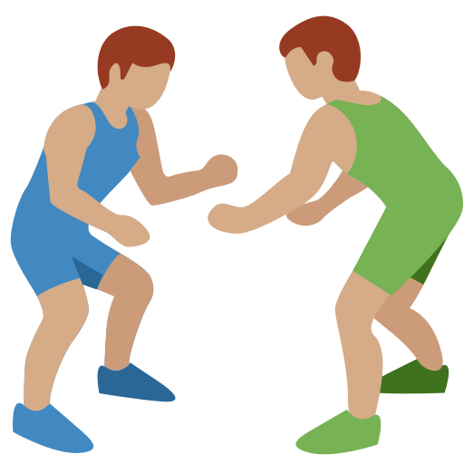 Men Wrestling: Medium Skin Tone Men Wrestling: Medium Skin Tone