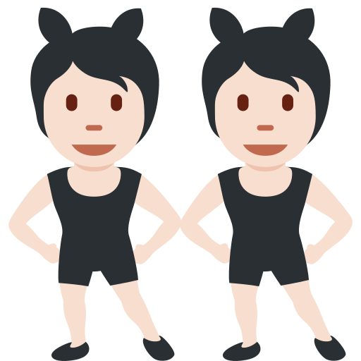 People with Bunny Ears: Light Skin Tone People with Bunny Ears: Light Skin Tone
