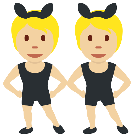 People with Bunny Ears: Medium-Light Skin Tone People with Bunny Ears: Medium-Light Skin Tone