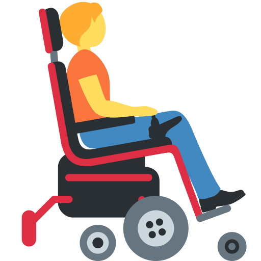 Person in Motorized Wheelchair Facing Right Person in Motorized Wheelchair Facing Right