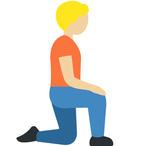 Person Kneeling: Medium-Light Skin Tone, Facing Right Person Kneeling: Medium-Light Skin Tone, Facing Right