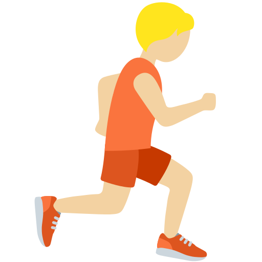 Person Running Facing Right: Medium-Light Skin Tone Person Running Facing Right: Medium-Light Skin Tone