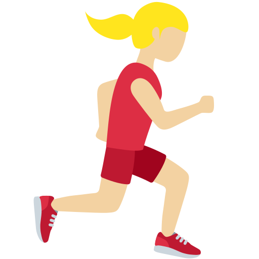 Woman Running Facing Right: Medium-Light Skin Tone Woman Running Facing Right: Medium-Light Skin Tone