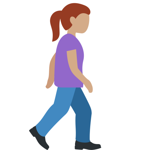 Woman Walking Facing Right: Medium Skin Tone Woman Walking Facing Right: Medium Skin Tone