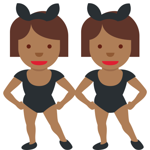Women with Bunny Ears: Medium-Dark Skin Tone Women with Bunny Ears: Medium-Dark Skin Tone